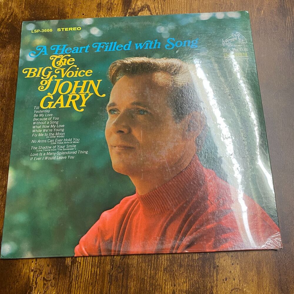 A HEART FILLED WITH SONG THE BIG VOICE OF JOHN GARY VINYL RECORD LP RCA